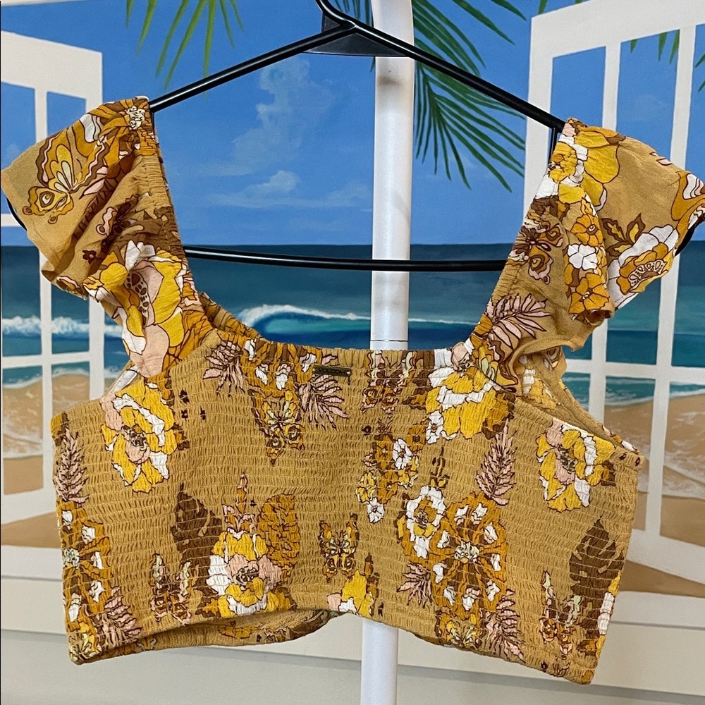 Volcom Floral Ruffle Crop Top - Picture 7 of 7